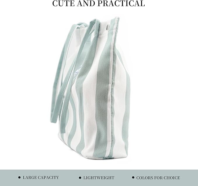 Corduroy Tote Bag Cute Tote Bags for Women Shoulder Bag with Inner Pocket for Work Beach Travel and Shopping Grocery