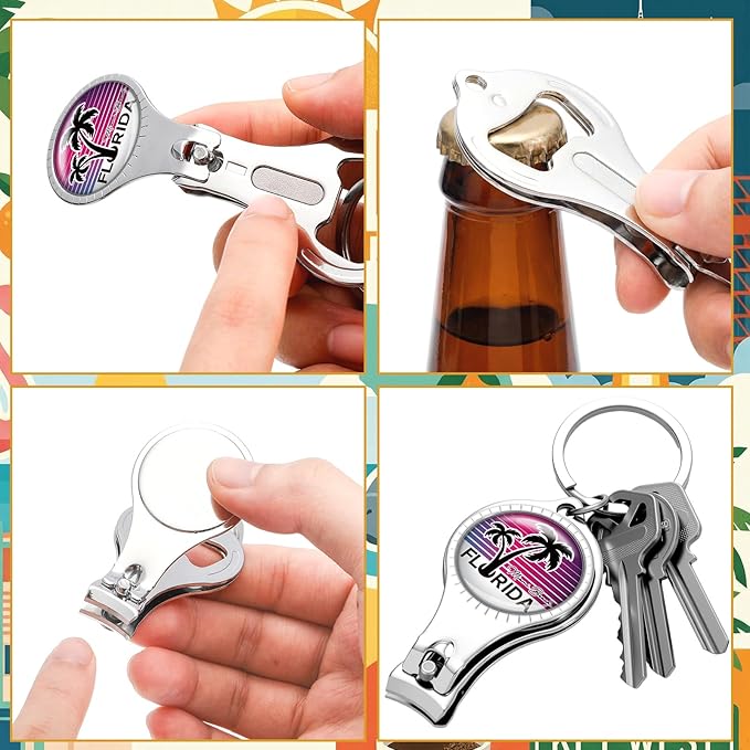 12 Set Florida Keychain Souvenirs and Gifts Bulk Includes Florida Keychains Bottle Openers Nail Clipper Gifts