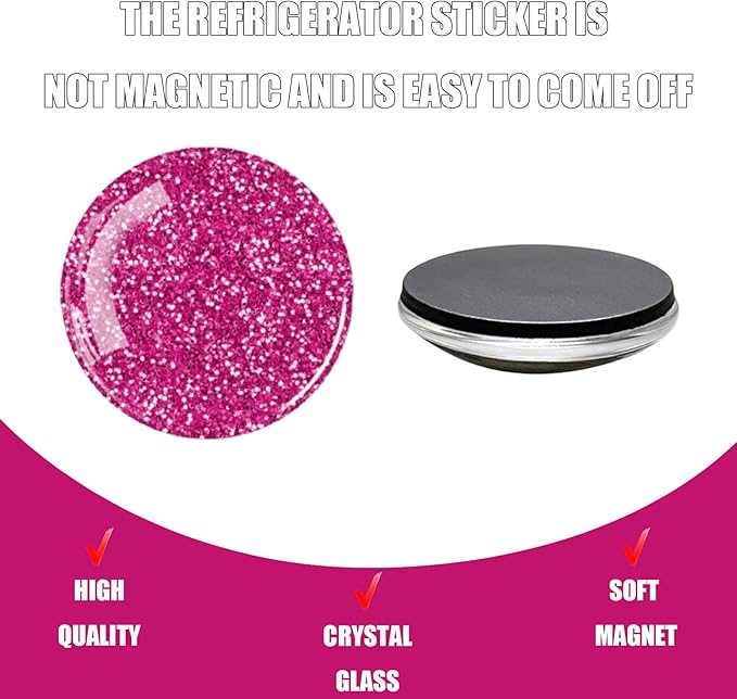 Shiny Glitter Mixed Strong Glass Refrigerator Magnets,12Pcs Magnets for Fridge,Funny Fridge Magnet Shape,Cute Small Tiny Magnet for Kitchen Whiteboard Door Decorative (Colored Refrigerator Stickers)