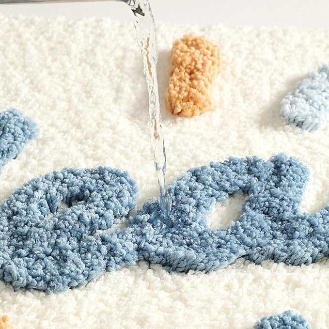 Ankah Get Naked Bath Mats, Rude Swear Words Unique Funky Cute Bathroom Rugs, Non Slip Rubber Backed Machine Washable, Cool Shag Absorbent Bath Rug for You Home, 17.32" x 29.92" (Clean)