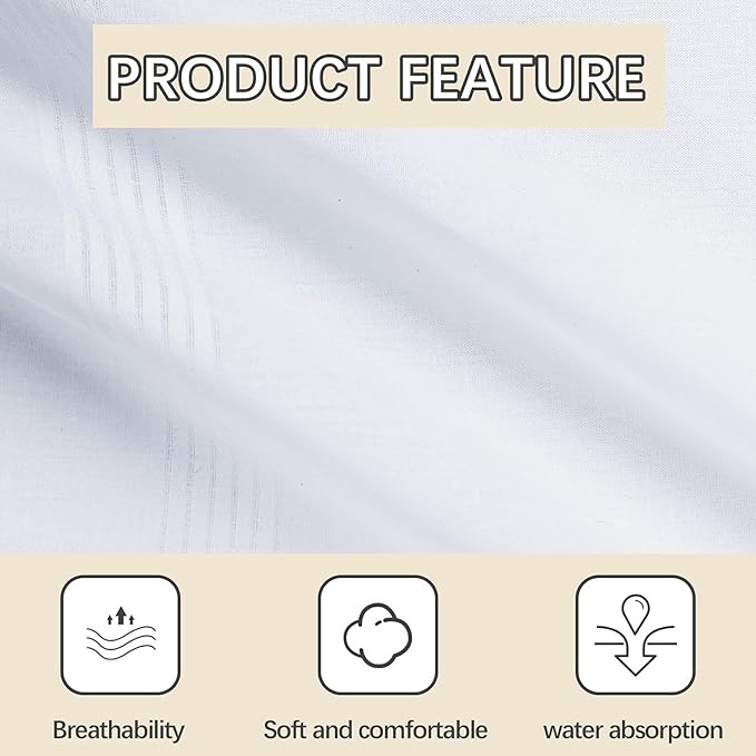 24 PCS 16'' x 16''Handkerchiefs for men 100% Soft Cotton White Hankie handkerchief bulk father's day gifts (24pcs 16'' x 16'')