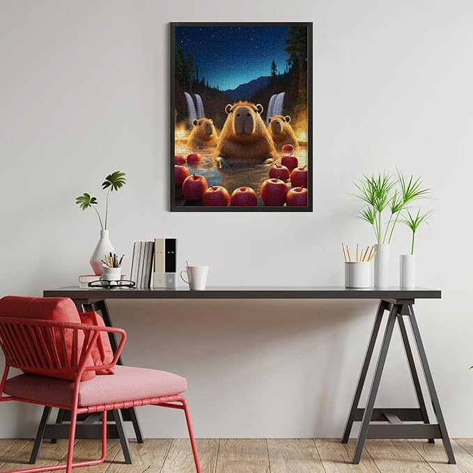 Jigsaw Puzzles for Adults 500 Piece - Cute Capybara Wooden Puzzles, Puzzle Games, Stress Relief Games, Funny Puzzles，Unique Gifts for Wall Art，Family Puzzles