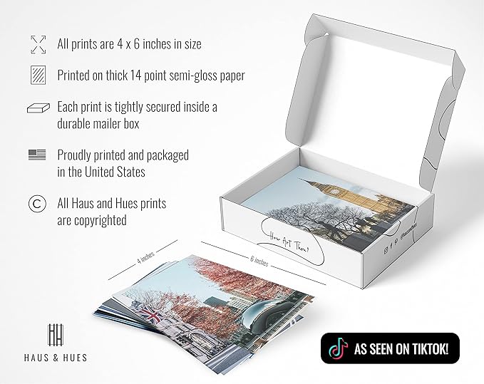 HAUS AND HUES Aesthetic Photo Collage Kit - City Wall Collage Kit, Aesthetic New York Pictures (4" x 6", Set of 50)