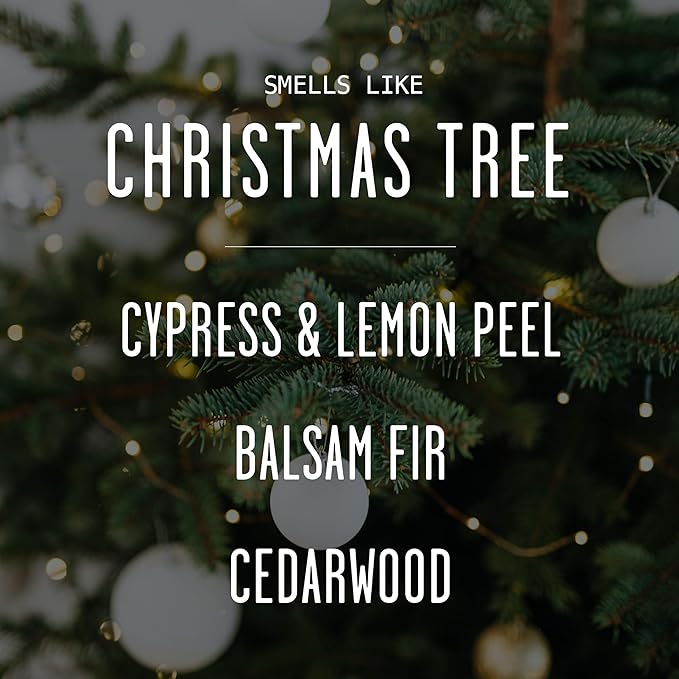 Christmas Tree Diffuser, Christmas Diffuser Decor - w/Pine Balsam, Cedar & Citrus I Infused w/Essential Oils I 3.75 OZ Oil I Long-Lasting Scent Lasts 4-6 Month's I Made in The USA
