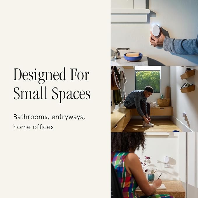 Pura Mini Smart Fragrance Diffuser for Small Spaces Adjustable Smart Home Device with LED Light & Automatic Vial Detection - Includes 1 Scent Refill; Linens & Surf