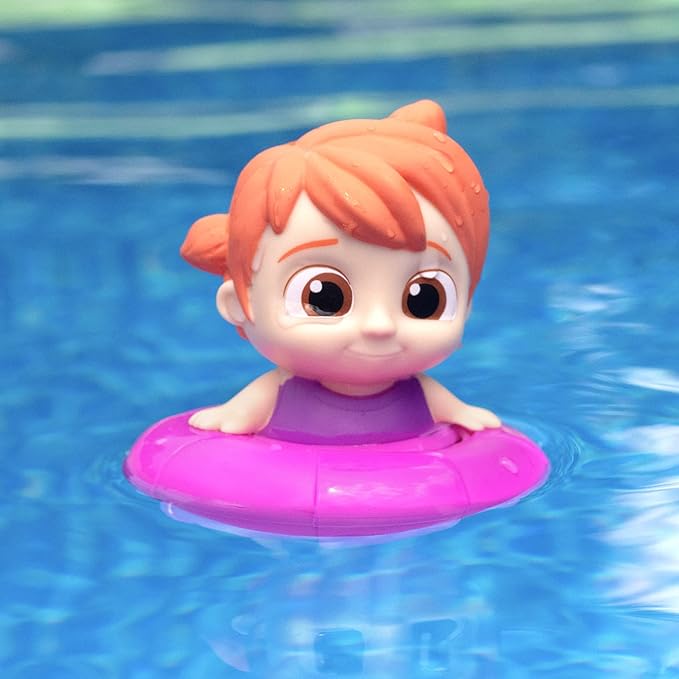 CoComelon Floating Water Toy Set 3-Pack - JJ, Cody, YoYo Figures - Officially Licensed - for Bath Tub, Pool, Swimming - Holiday Christmas Stocking Stuffer Gift for Toddlers, Preschoolers & Kids 18mo+