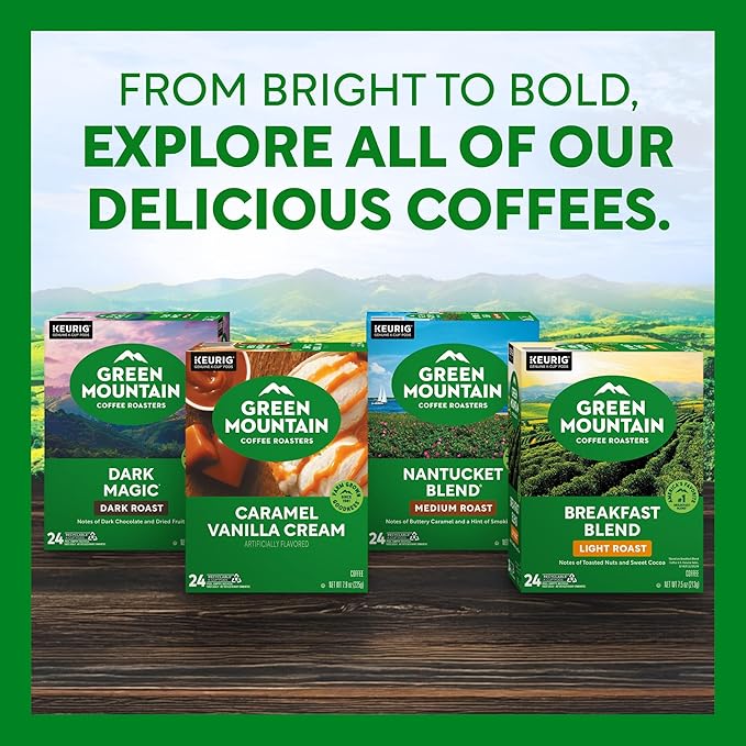 Green Mountain Coffee Roasters Breakfast Blend Single-Serve Keurig K-Cup Pods, Light Roast Coffee, 96 Count