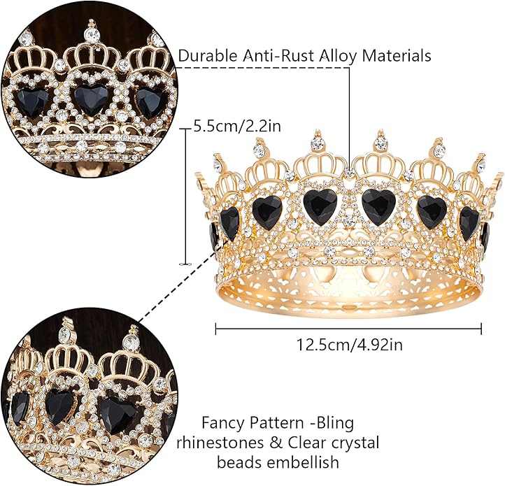 Queen Crown Rhinestone Wedding Crowns and Tiaras for Women Costume Party Hair Accessories Princess Birthday Crown Crystal Bridal Crowns