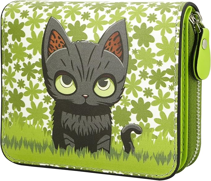 Genuine Small Wallet for Women, Slim RFID Blocking Credit Card Holder with ID Window, Compact Purses for Women with 25 Card Slots