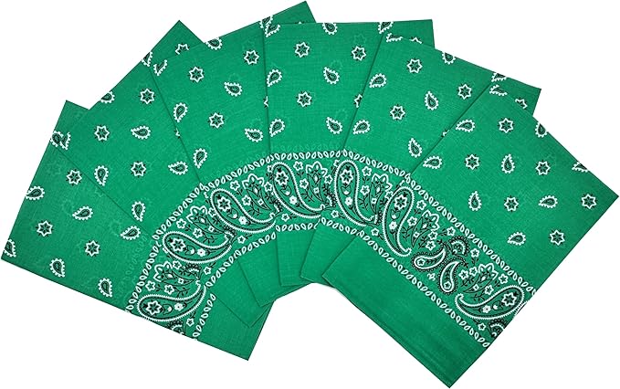 Vamqor Bandanas Gift Box 6 pack,Premium Super Soft 60s Cotton Paisley Bandannas Handkerchiefs for Men,Women and Kids