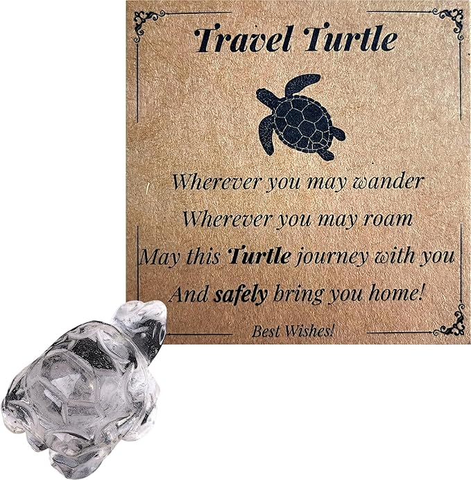 Tiger's Eye Turtle Figurine - 1.5" Miniature Travel Charm | Handcrafted Good Luck Gift for Women Travelers | Compact Keepsake for Adventure Enthusiasts