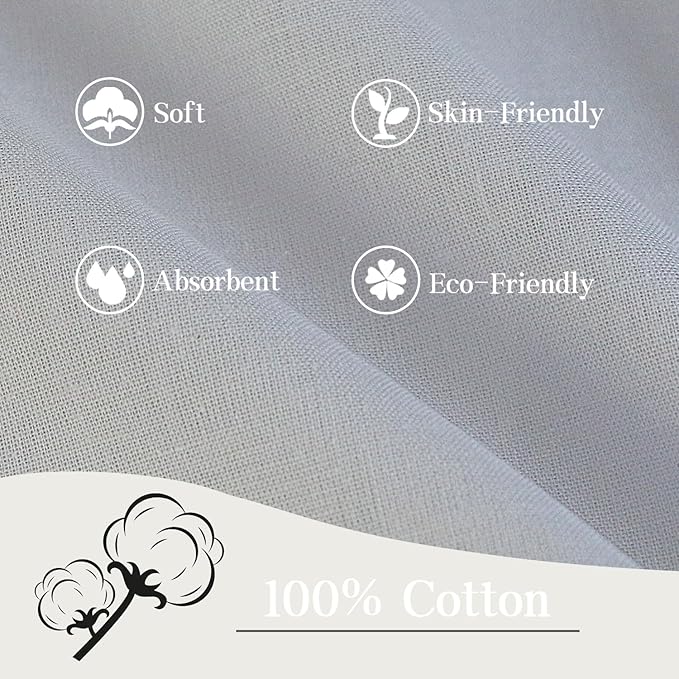 Bycc Bynn Men's Handkerchiefs Soft Cotton Solid Colour Classic Hankie