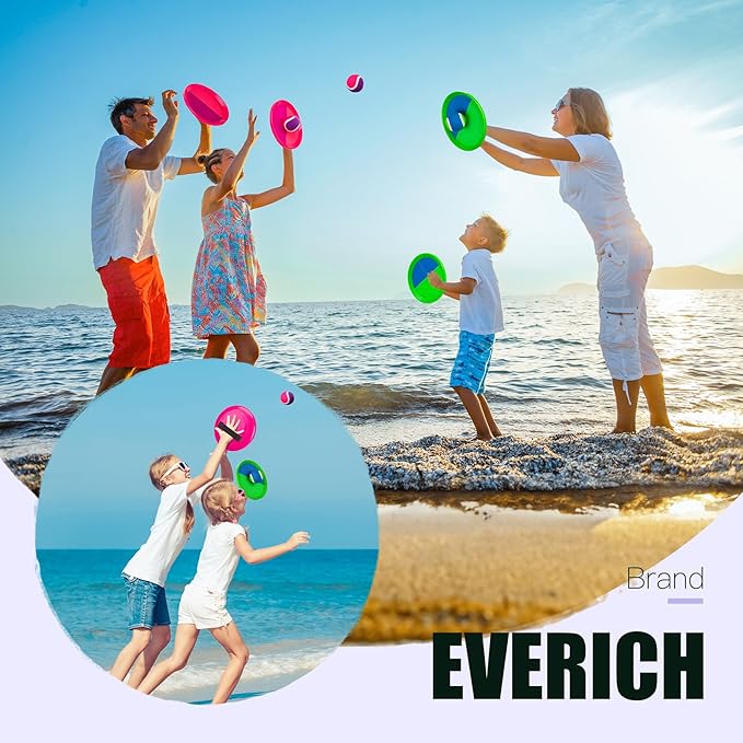 EVERICH TOY Upgraded Toss and Catch Ball Game Set, Outdoor Games for Kids Toys, Stocking Stuffers for Family Games, Beach Pool Yard Christmas Toys Birthday Gifts for Boys Girls 3 4 5 6 7 8-12 Year Old