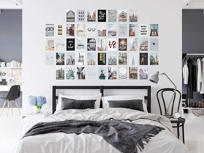 HAUS AND HUES Aesthetic Photo Collage Kit - City Wall Collage Kit, Aesthetic New York Pictures (4" x 6", Set of 50)