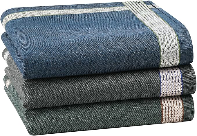 Handkerchiefs for Men, Soft Cotton Men’s Handkerchiefs, Cotton Hankies for Men, Assorted Hankies, 17x17 3/6 PCS