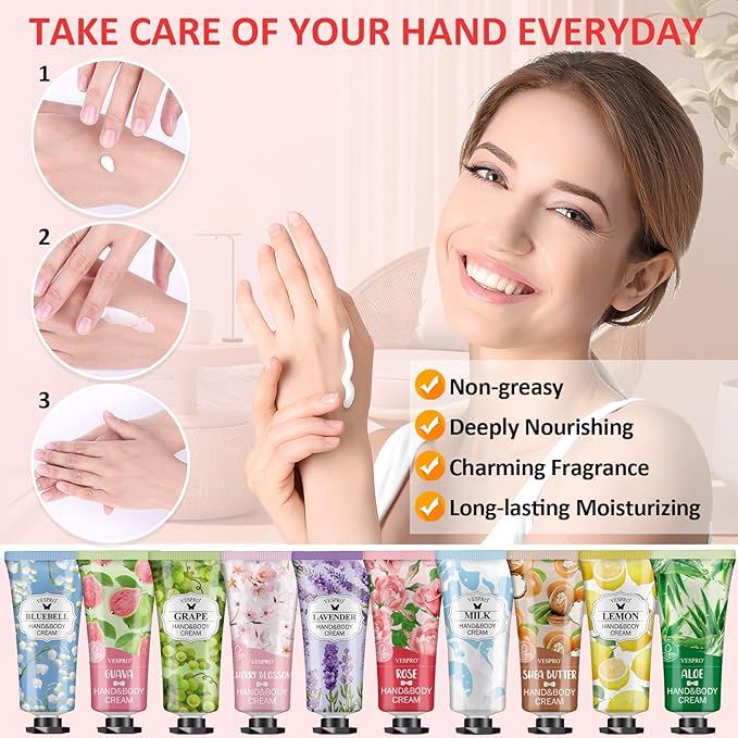 210 Pack Moisturizing Hand Cream Gifts Set, Valentines Day Gifts for Her, Hand Lotion Travel Size for Dry Cracked Hands, Bulk Hand Lotion for Teacher Gifts, Mom Gifts, Bridesmaid Gifts, Small Gifts