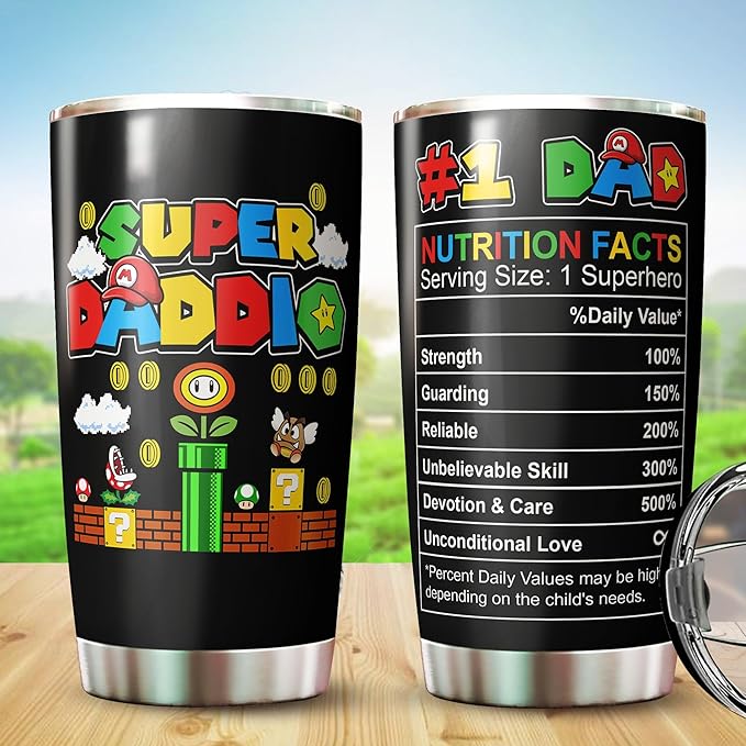 Dad Tumbler - Gifts for Dad on Fathers Day, Christmas, Birthday - Father Mug - Daddy Cup - Gift for Dads from Daughter, Son