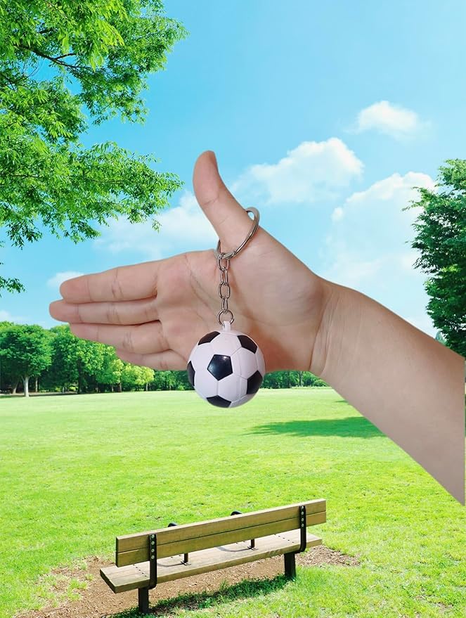 Mini 3D Soccer Sports Fan Keychains World Cup Backpack Pendant - Car Keychain Men's Toy Cool Football Birthday Gifts