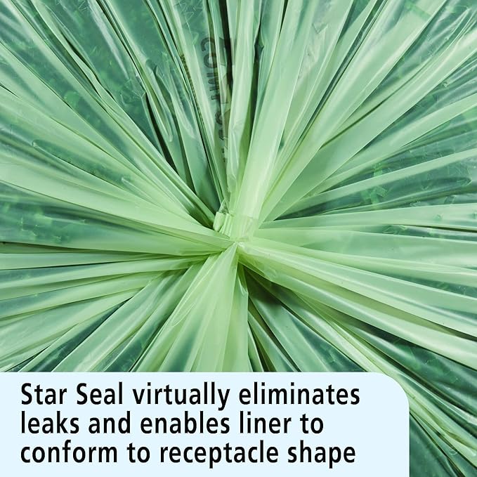 Stout by Envision Ecosafe-6400 Bags, 30 Gal, 1.1 Mil, 30" X 39", Green, 48/box