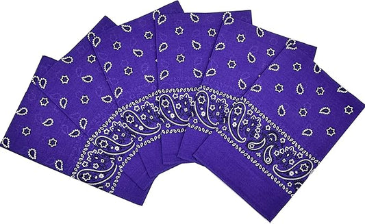 Vamqor Bandanas Gift Box 6 pack,Premium Super Soft 60s Cotton Paisley Bandannas Handkerchiefs for Men,Women and Kids