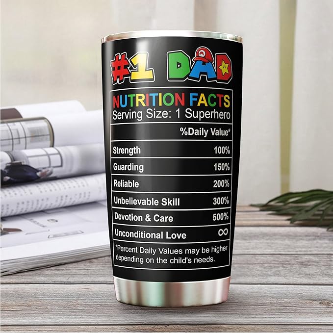 Dad Tumbler - Gifts for Dad on Fathers Day, Christmas, Birthday - Father Mug - Daddy Cup - Gift for Dads from Daughter, Son