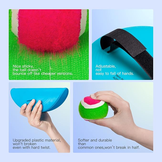 EVERICH TOY Upgraded Toss and Catch Ball Game Set, Outdoor Games for Kids Toys, Stocking Stuffers for Family Games, Beach Pool Yard Christmas Toys Birthday Gifts for Boys Girls 3 4 5 6 7 8-12 Year Old