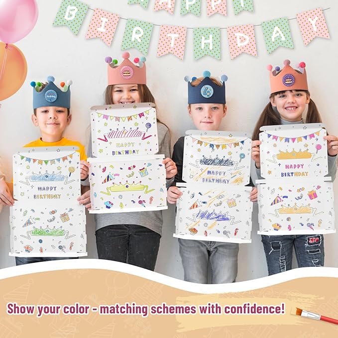 Reusable Birthday Crown with Numbers,Kids Birthday Hat Fabric Crown Pertain Kids Boy Toddler Girl Baby Bday Hats
