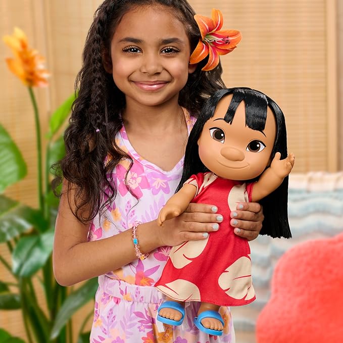 Disney Lilo & Stitch 14-inch Poseable Lilo Doll with 5-inch Stitch Figure, Collectible Toys, Toy for Fans, Girls, Kids, Ages 3 and Up by Just Play