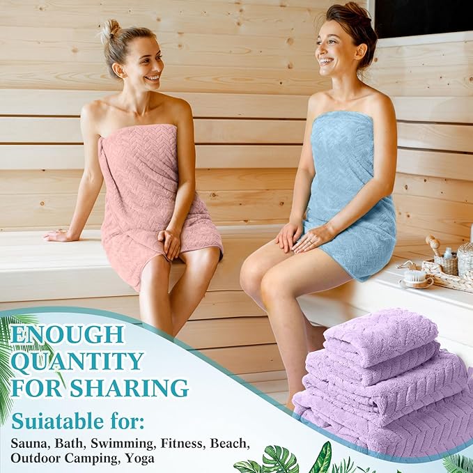 Mixweer 16 Pieces Bath Towels Set Quick Dry Towel Set for Bathroom Included 4 Bath Towels 4 Hand Towel and 8 Washcloths Absorbent Bathing Coral Velvet Washcloth for Shower Spa Hotel (Macaron Color)