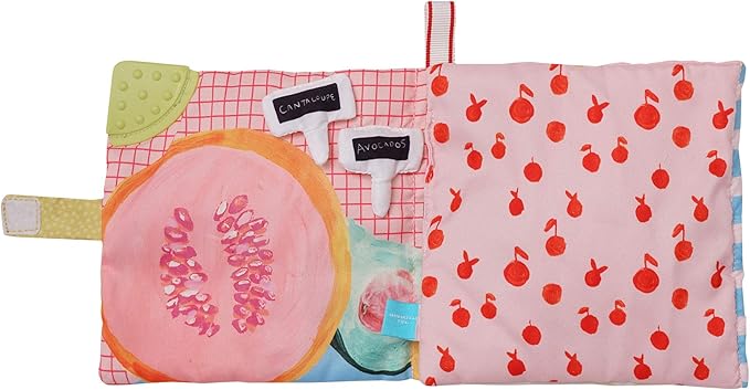 Manhattan Toy Mini-Apple Farm Soft Activity Crinkle Book for Baby & Toddler with Discovery Mirror and Textured Teether