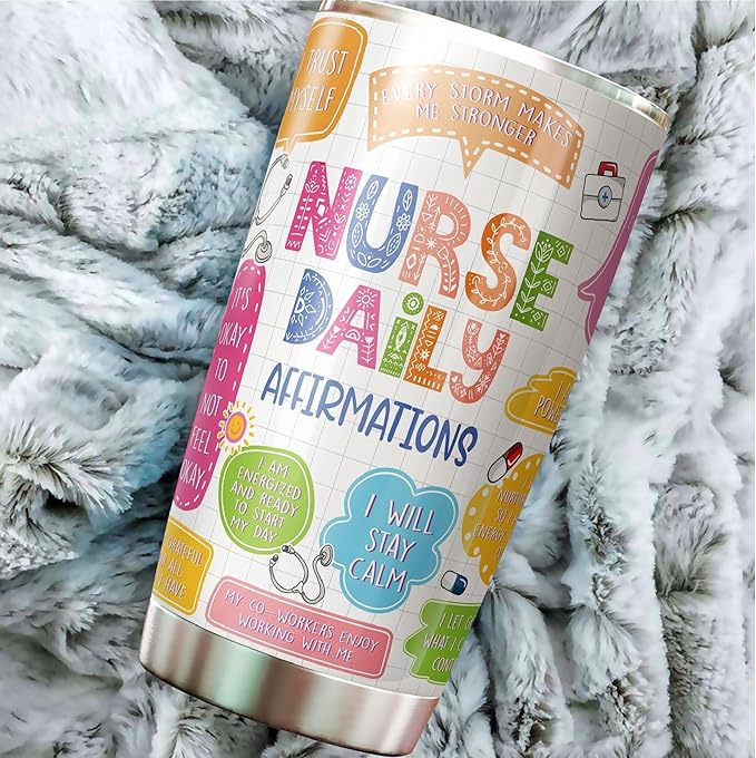 Nurse Tumbler - Gifts For Nurses Women On Christmas, Birthday - Nurses Week Gifts - Nursing Student Tumbler - Nurse Cup - Nurse Mug - Nurse Daily Tumbler - Nurse Graduation Gift Ideas - Tumbler 20 Oz