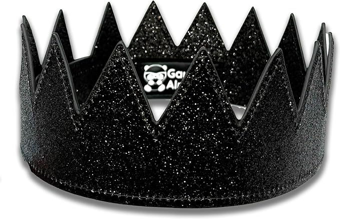 PandaTak Party Leather Crown For Men and Women - Comfortable Lightweight Adjustable Velcro Crown with Spikes