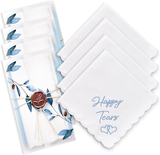 Mother Of The Bride Gifts Something Blue For Bride On Wedding Day Handkerchief