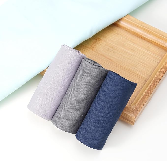 HOULIFE Men's Cotton Handkerchiefs, Solid Color 60S Soft Cotton Hankies for Men Women 6/12PCS 15.7"×15.7"