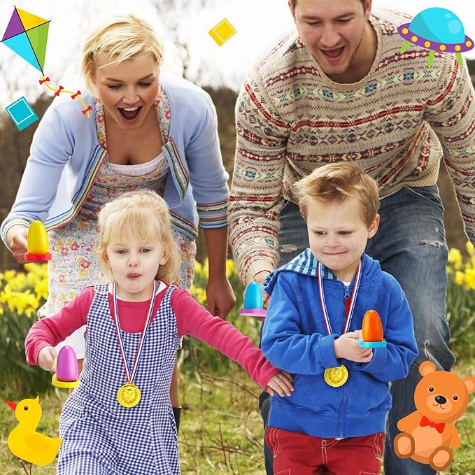 Wettarn 70 Pcs Christmas Indoor Games Potato Sack Race Bags for Teens Adult Egg Spoon Bean Bags Ring Toss 3 Legged Relay Race Tug of War Rope Family Reunions Games for Christmas Eve Celebrations