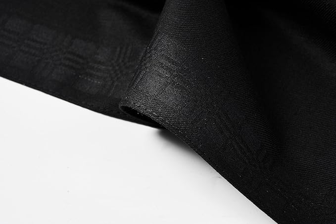 RDS HANKYTEX Men's Handkerchiefs,100% Soft Cotton,Black Hankie,Pack of 6