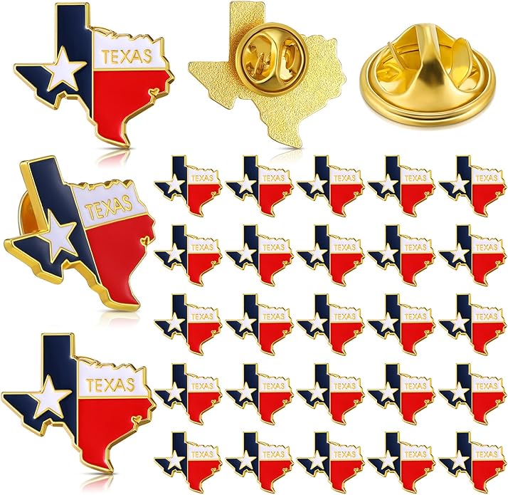 25 Pcs USA State Lapel Pins Bulk Texas California Florida Tennessee South Carolina Patriotic Traveler Souvenir Gifts