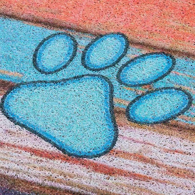 Darkyazi 23.6" x 35.4" Colorful Doormats Entrance Front Door Rug Funny Outdoors/Indoor/Bathroom/Kitchen/Bedroom/Entryway Floor Mats，Non-Slip Polyvinyl Chloride (Dog Claw Floor)