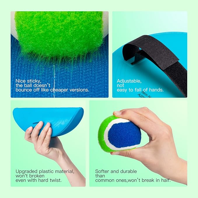 EVERICH TOY Upgraded Toss and Catch Ball Game Set, Outdoor Games for Kids Toys, Stocking Stuffers for Family Games, Beach Pool Yard Christmas Toys Birthday Gifts for Boys Girls 3 4 5 6 7 8-12 Year Old