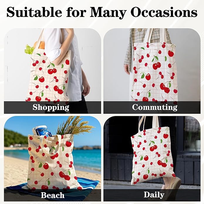 Canvas Tote Bag Gift - Funny Reusable Cloth Bags Vintage Totes Gifts for Women Shopping Grocery Lover Books Reader