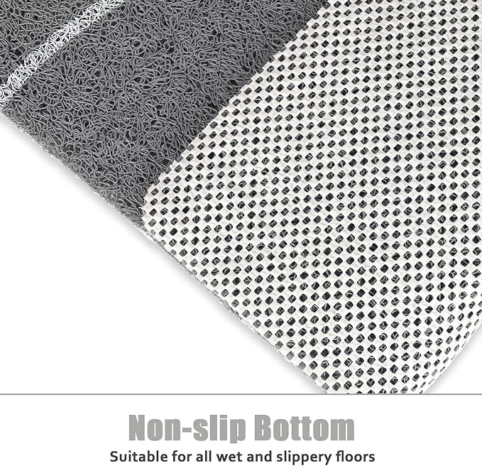 Square Shower Mat Non-Slip - 32x32 Inch Soft Comfort Bath Mat with Drainage Holes, PVC Loofah Massage Bathmat for Shower, Tub, Bathroom, Wet Areas, Quick Drying
