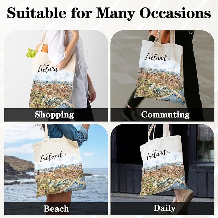 Canvas Tote Bag Gift - Funny Reusable Cloth Bags Vintage Totes Gifts for Women Shopping Grocery Lover Books Reader