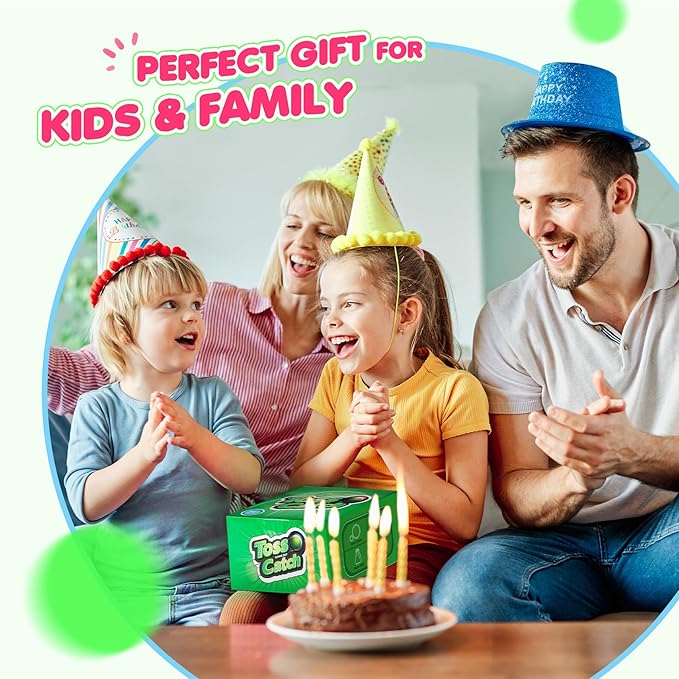 Toss and Catch Ball Set Upgraded - Kids Toys Stocking Stuffers for Family Games - Water-Resistant Great for Beach Pool Yard - Christmas Toys Gift for Boys Girls Teens 3 4 5 6 7 8 9 10 11 12+ Years