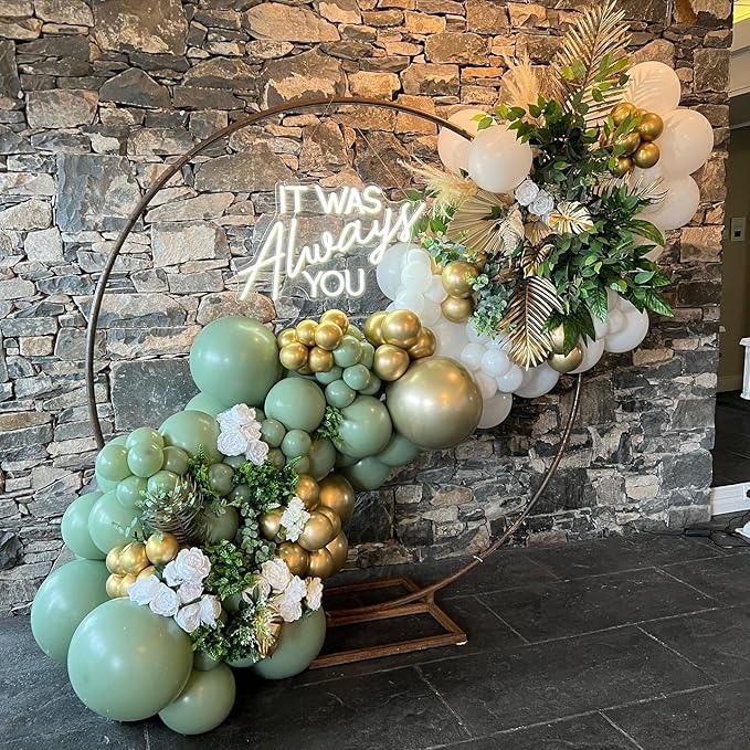 Bezente Sage Green Giant Balloons 36 Inch - 8 Pack Jumbo Olive Green Large Round Dusty Green Latex Balloon for Birthday Bridal Shower Safari Jungle Theme Party Decorations