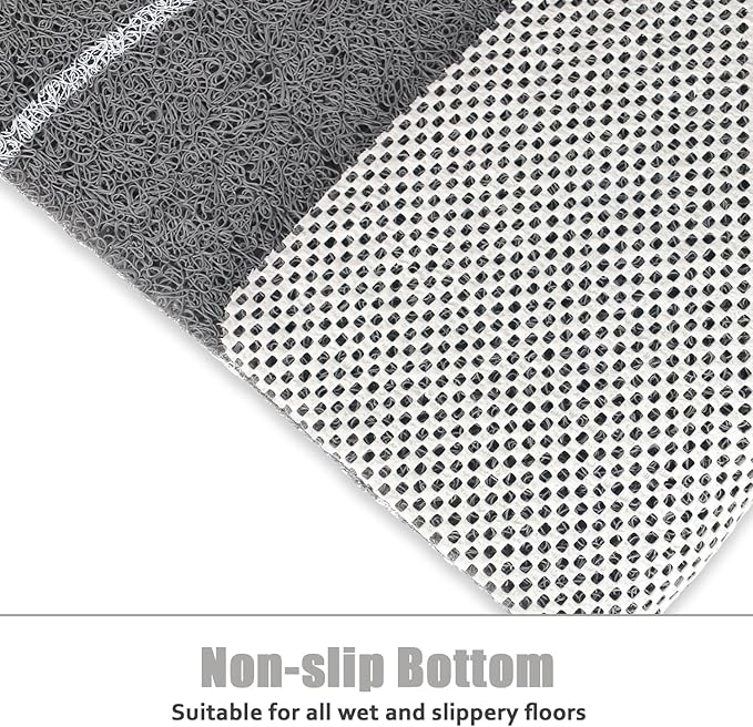 Shower Mat Bathtub Mat Non-Slip - 24x24 Inch, Soft Comfort Bath Mat with Drainage Holes, PVC Loofah Massage Bathmat for Shower, Tub, Bathroom, Wet Areas, Quick Drying