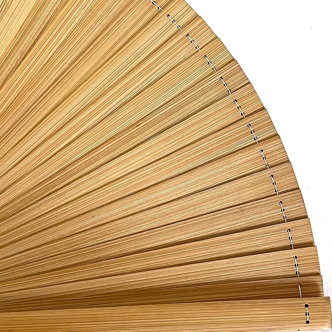 Hand Fan for Vintage Japanese Bamboo Silk Elegant for Dance Music Festival Wedding Church Decoration Party (Beige, Medium)