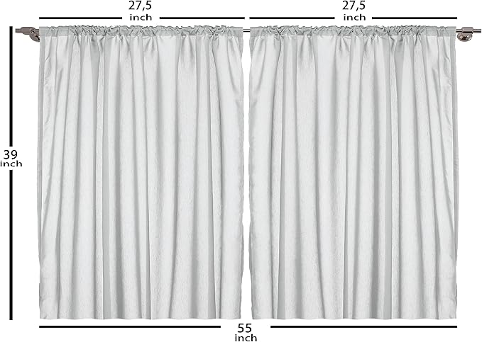 Ambesonne Floral Kitchen Curtains, Whimsical Flowers with Horizontal Brushstroke Stripes Maritime Print, Window Drapes 2 Panel Set for Kitchen Cafe Decor, 55" x 39", Mustard Cobalt Blue White