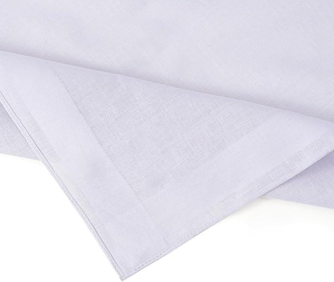 HOULIFE Men's Cotton Handkerchiefs, Solid Color 60S Soft Cotton Hankies for Men Women 6/12PCS 15.7"×15.7"