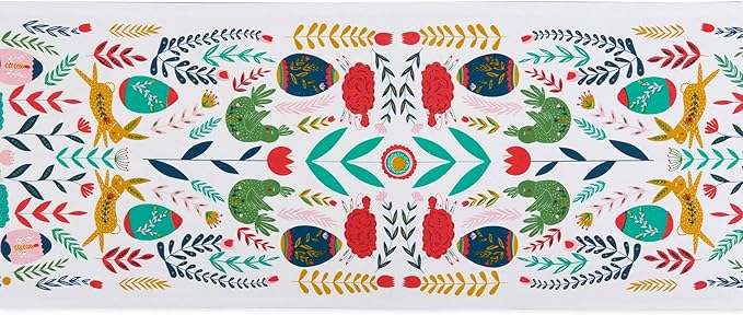 DII Easter Folk Collection, Kitchen Tabletop, Table Runner, 14x72, Easter Folk