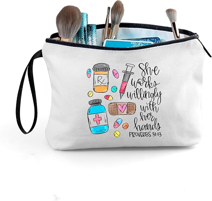 Pharmacist Pharmacy Thank You Funny Graduation Gifts for Women Pharmacists Technician Female Friend Doctor Nurse Travel Cosmetic Pouch Christmas